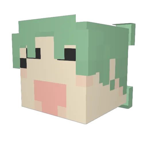 NarutoTob10 Minecraft avatar head, 3D render