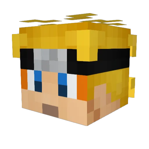 Naruto_246253 Minecraft avatar head, 3D render