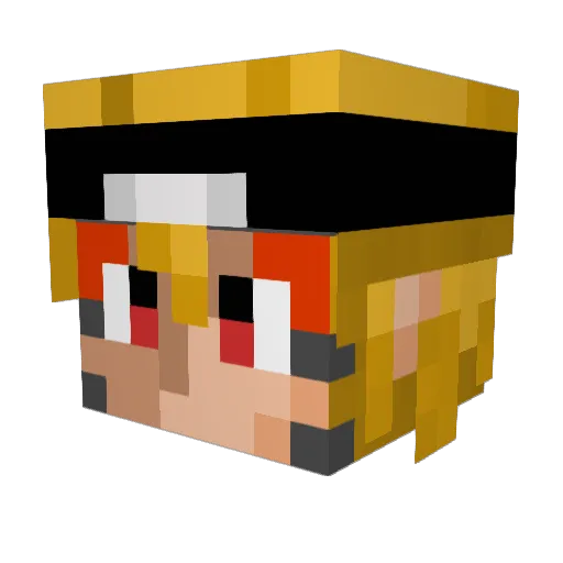 Naruto_Games_PvP Minecraft avatar head, 3D render