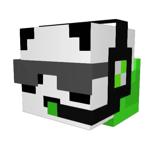 Naruto_Runner_ Minecraft avatar head, 3D render