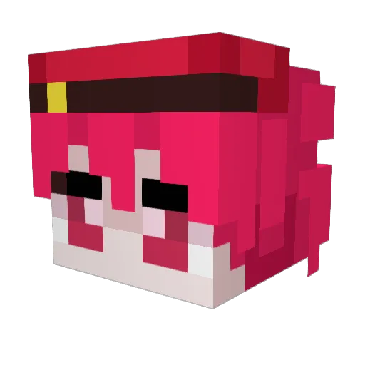Narutod Minecraft avatar head, 3D render