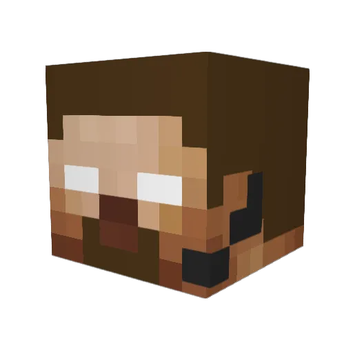Naruu1 Minecraft avatar head, 3D render