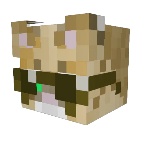 Narva28 Minecraft avatar head, 3D render