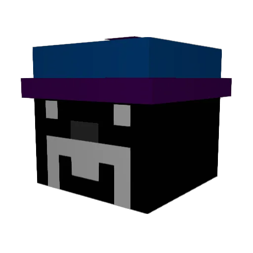 Narvaez_ Minecraft avatar head, 3D render