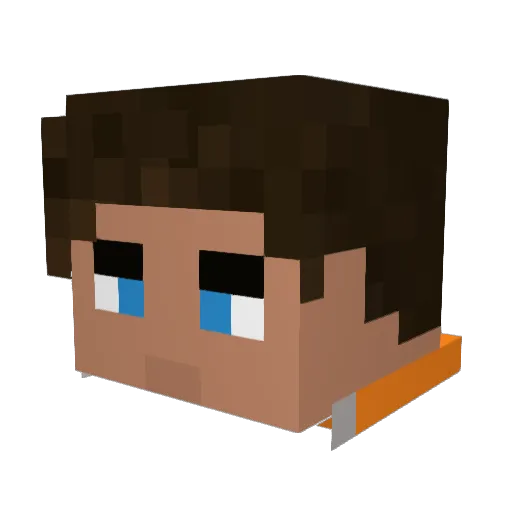 Narval056 Minecraft avatar head, 3D render