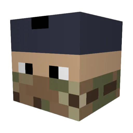 NarvaloRider Minecraft avatar head, 3D render