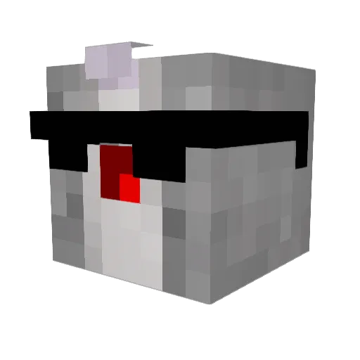 NarwaI Minecraft avatar head, 3D render