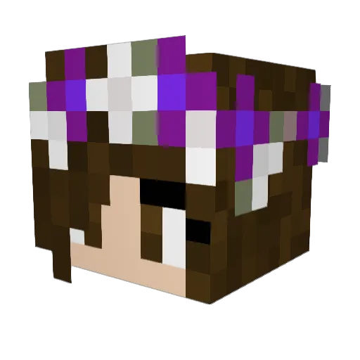 Narwela Minecraft avatar head, 3D render