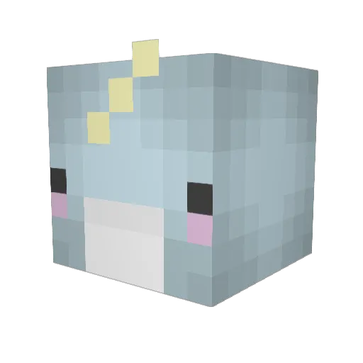 Narwhal_Pocchy Minecraft avatar head, 3D render