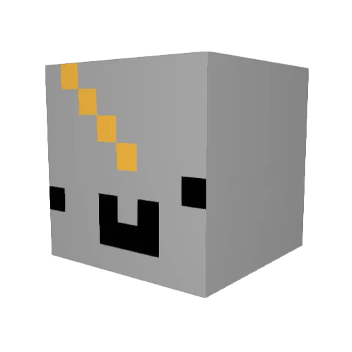 Narwingo Minecraft avatar head, 3D render
