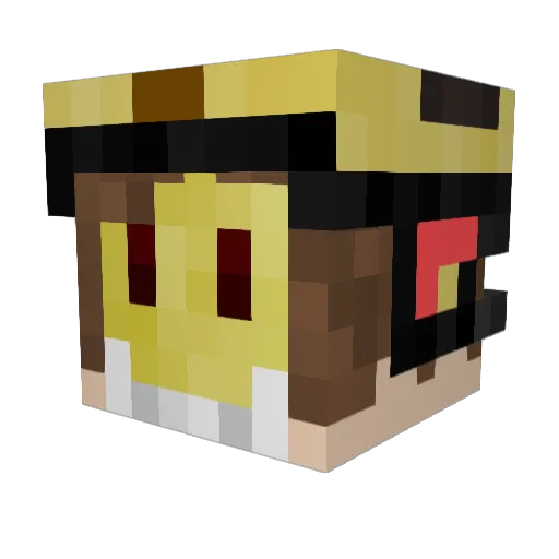 NaryComeHome Minecraft avatar head, 3D render
