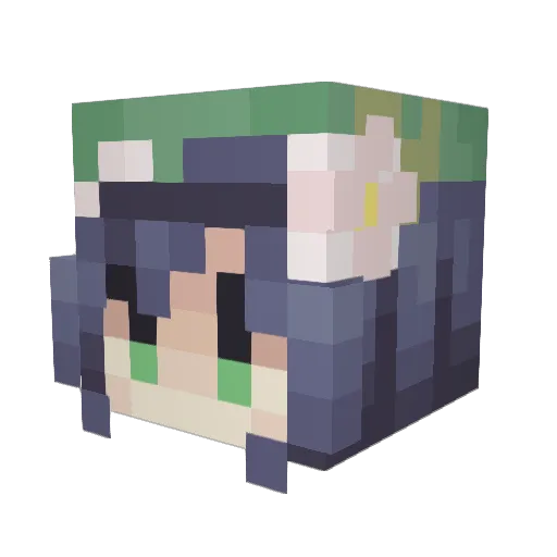 Naryfirst Minecraft avatar head, 3D render