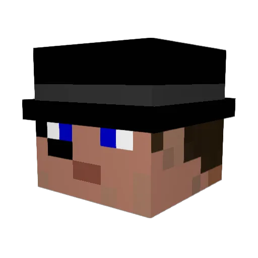 Narzak Minecraft avatar head, 3D render