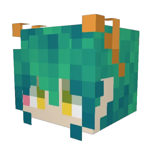 Nasa_1958 Minecraft avatar head, 3D render