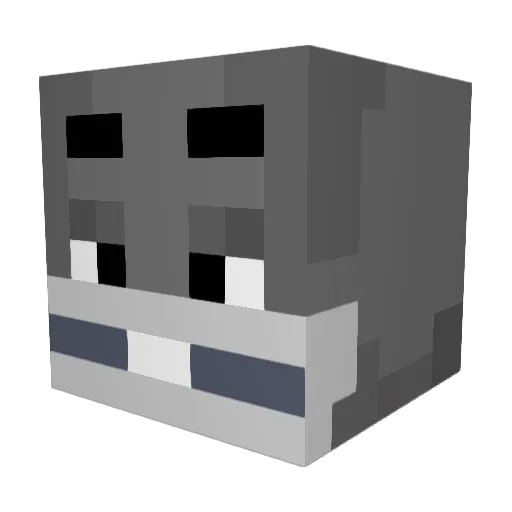 Nascare Minecraft avatar head, 3D render