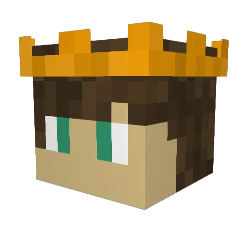 Nasch Minecraft avatar head, 3D render