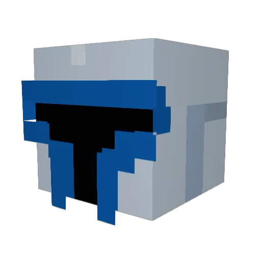 Naschteddy Minecraft avatar head, 3D render