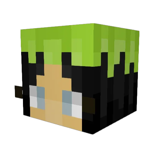 Nasciman Minecraft avatar head, 3D render
