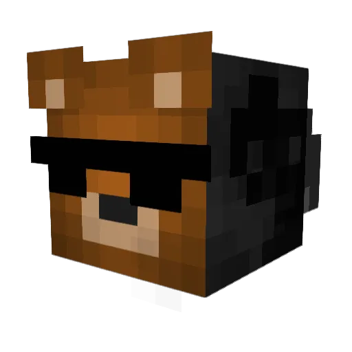 Nasenbaerchen2 Minecraft avatar head, 3D render