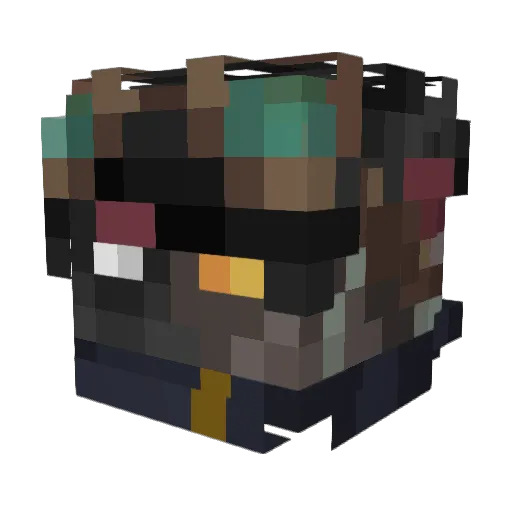 Nash Minecraft avatar head, 3D render