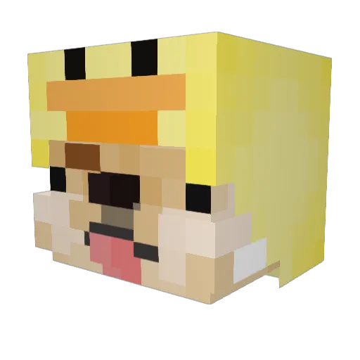 NashHong1119 Minecraft avatar head, 3D render