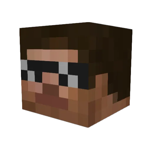 NashTheShoe Minecraft avatar head, 3D render