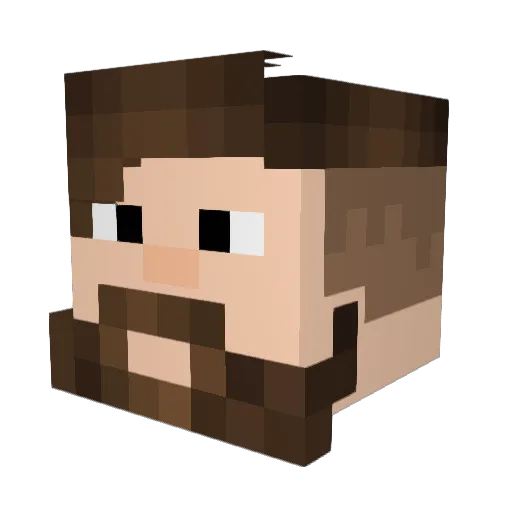 Nashaniel Minecraft avatar head, 3D render