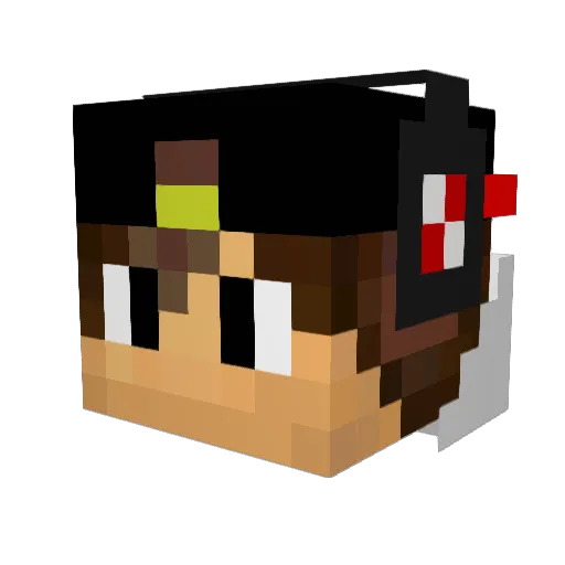 Nasher_ Minecraft avatar head, 3D render