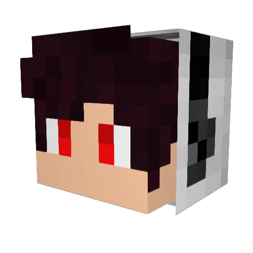 NashiNomi Minecraft avatar head, 3D render