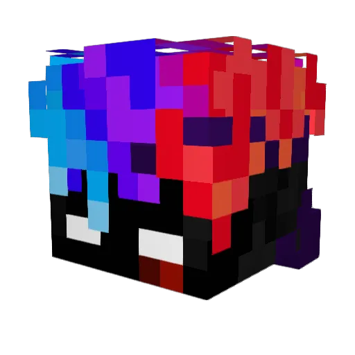 Nashim Minecraft avatar head, 3D render