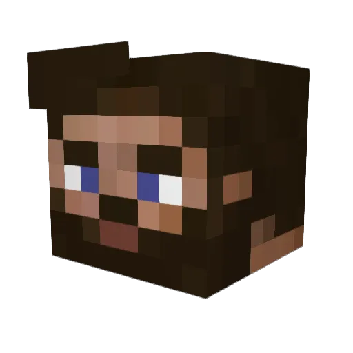 Nashoul Minecraft avatar head, 3D render