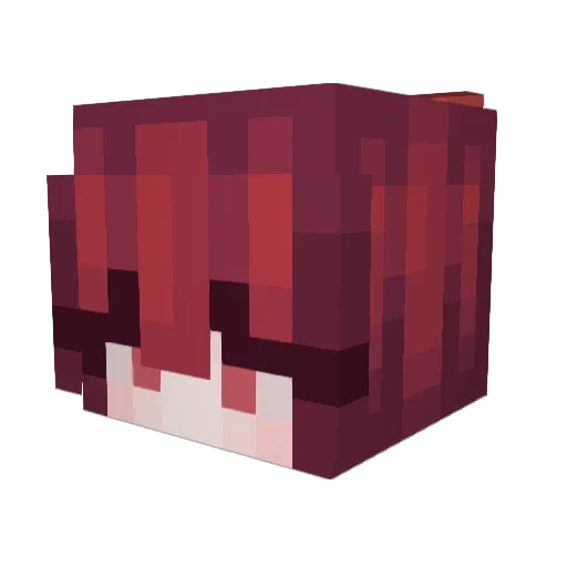 Nashtsuki Minecraft avatar head, 3D render