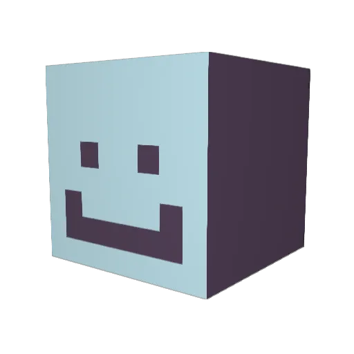 Nasi Minecraft avatar head, 3D render