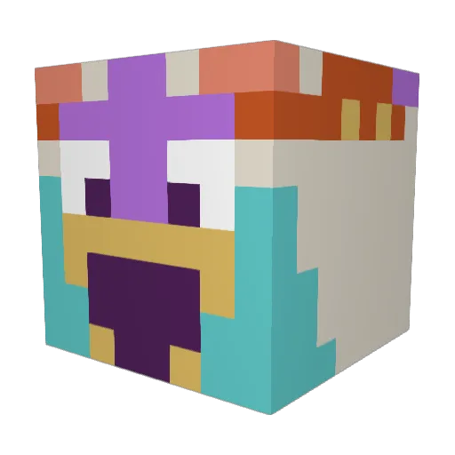 Nasidoe Minecraft avatar head, 3D render