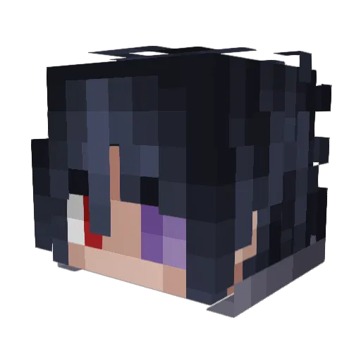 Nasilin Minecraft avatar head, 3D render