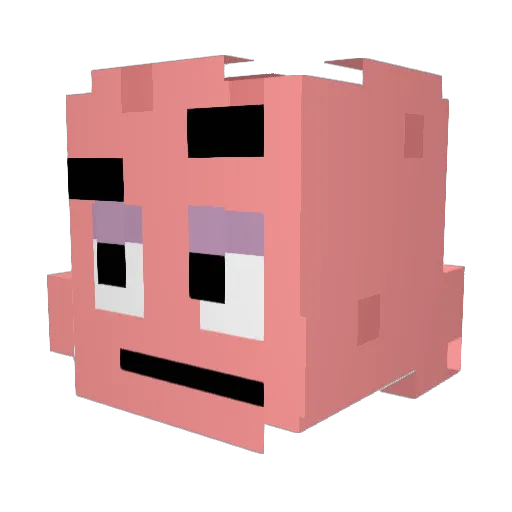 NaskiG Minecraft avatar head, 3D render