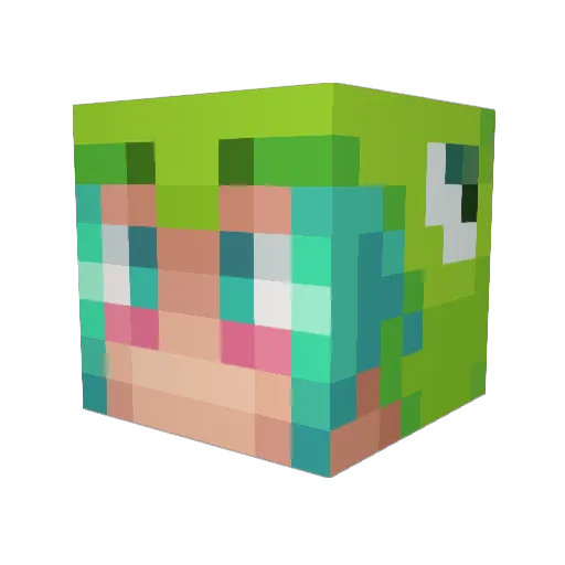 Nasorf Minecraft avatar head, 3D render