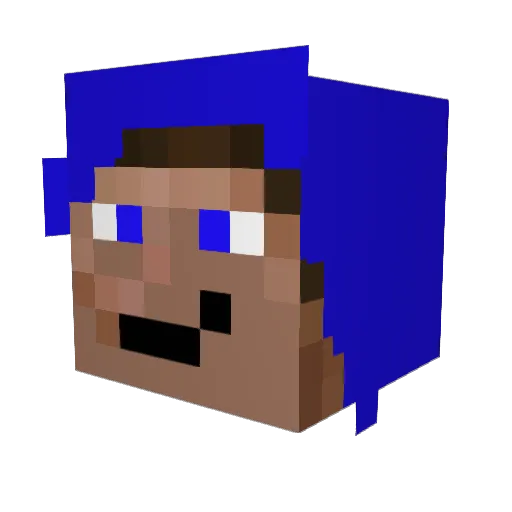 Nassepyamas Minecraft avatar head, 3D render
