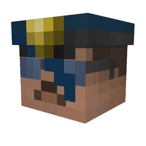 Nasser02 Minecraft avatar head, 3D render