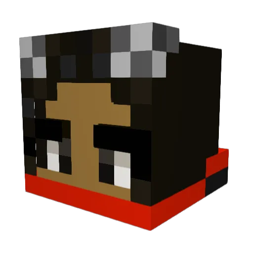 Nassher Minecraft avatar head, 3D render