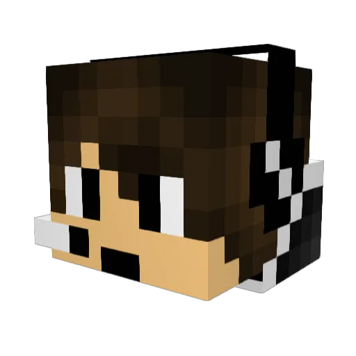 Nassim747 Minecraft avatar head, 3D render