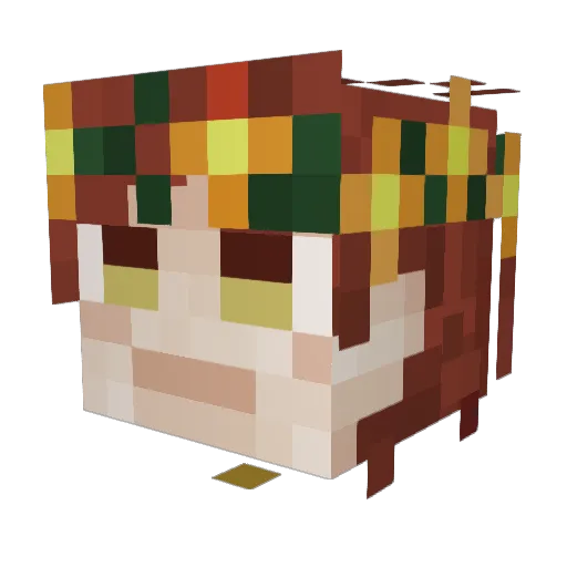 NastaTable Minecraft avatar head, 3D render