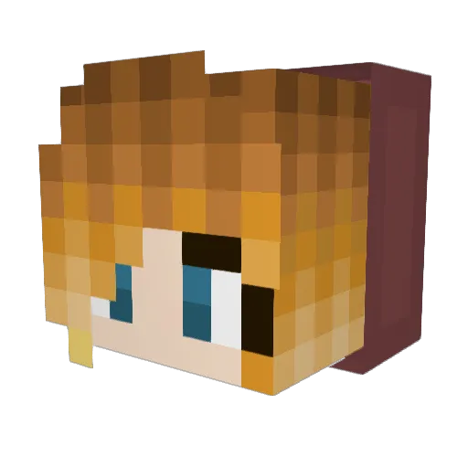 Nastia395 Minecraft avatar head, 3D render