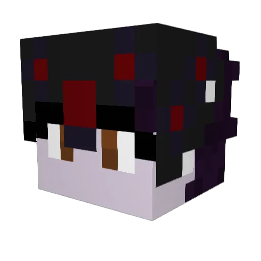 Nastina Minecraft avatar head, 3D render