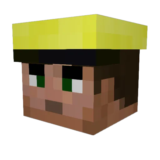 Nastrada Minecraft avatar head, 3D render