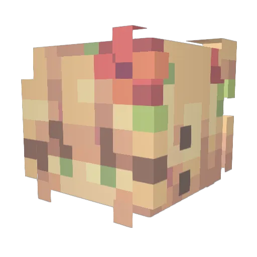 NastyGama Minecraft avatar head, 3D render