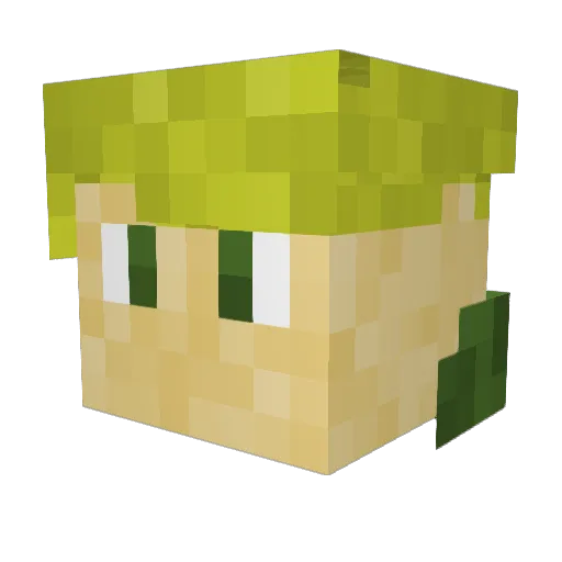 NastyNibble Minecraft avatar head, 3D render