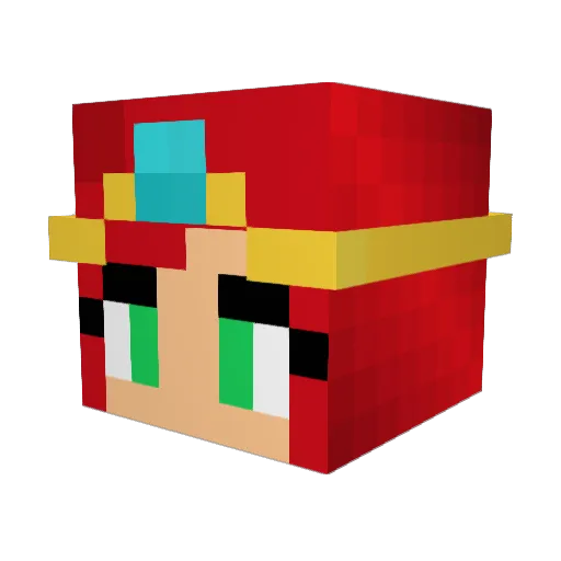 NastySansa Minecraft avatar head, 3D render