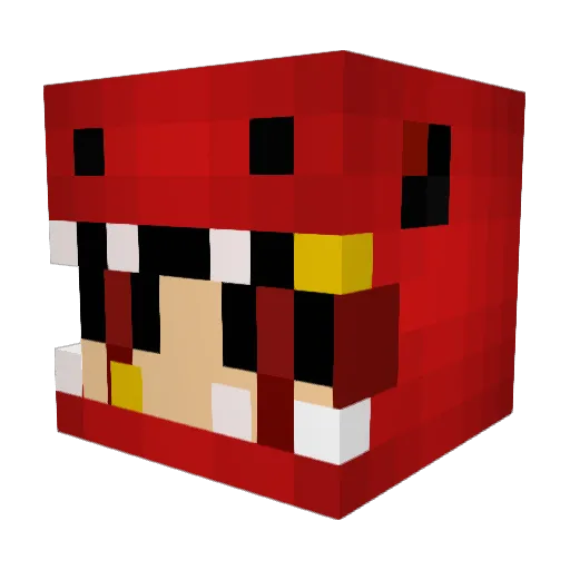 Nasty_RedDino Minecraft avatar head, 3D render