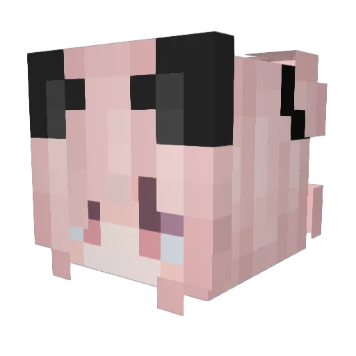 NastyaBro Minecraft avatar head, 3D render